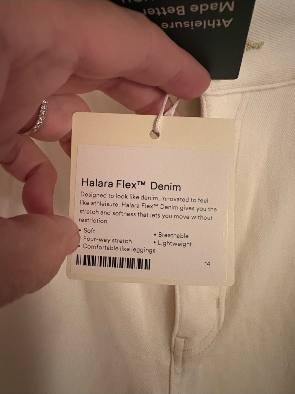 HALARA Cream Wide-Leg High-Rise Jeans - Picture 3 of 5